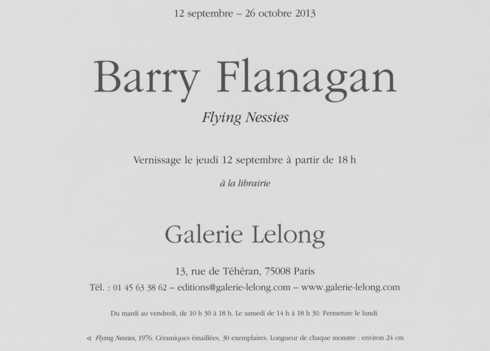Barry Flanagan, Flying Nessies